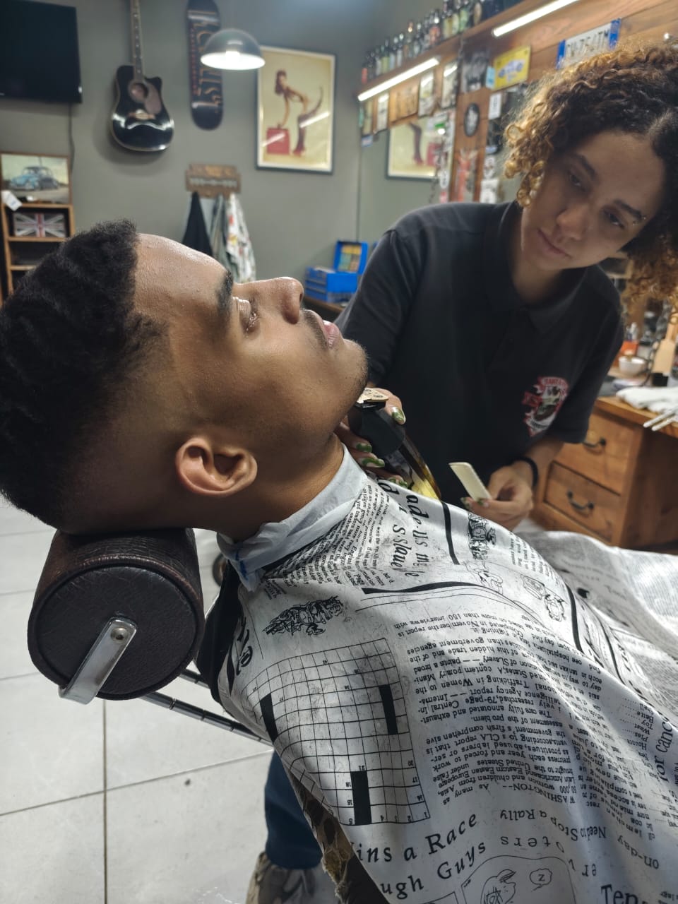 Corte realizado na Barbearia Santa Fé